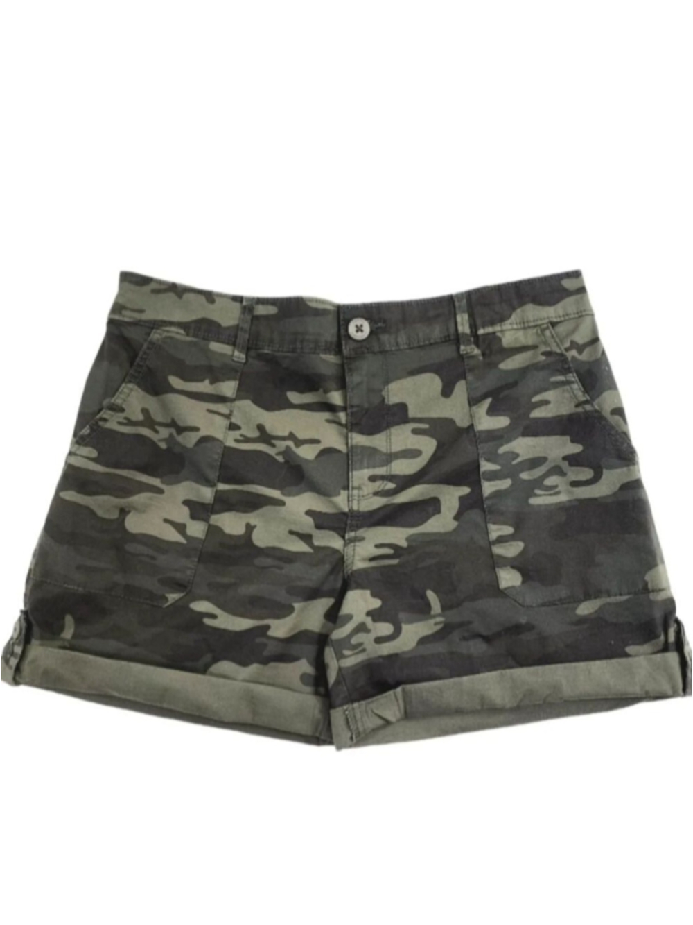 Social Standard by Sanctuary Camo Utility Shorts Roll Tab Stretch
